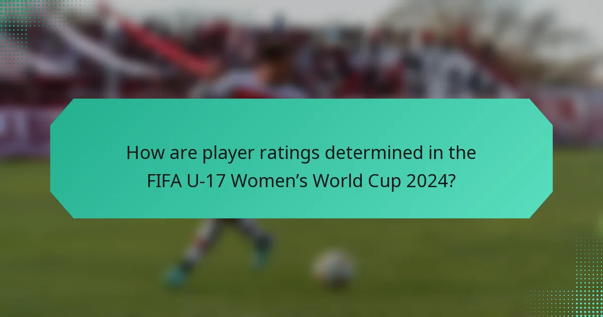 How are player ratings determined in the FIFA U-17 Women’s World Cup 2024?