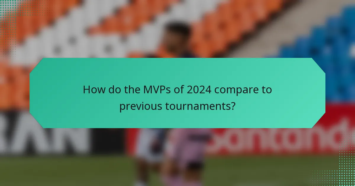 How do the MVPs of 2024 compare to previous tournaments?